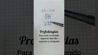 resta con decimales matematika profedouglas aprender escuela maestro maths algebra jesus [upl. by Anisamoht]