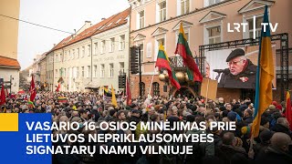 Vasario 16osios minėjimas prie Lietuvos nepriklausomybės signatarų namų Vilniuje  20240216 [upl. by Walston298]