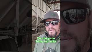 Tire change on Trinity belt trailer [upl. by Phelgen]