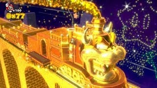 Super Mario 3D World 100 Walkthrough  World 5 Gold Train Bonus Level [upl. by Anitnauq589]