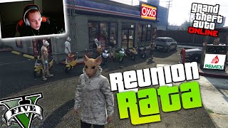 GTA V Online  Reunión de motonetas y toda la policía nos llego  Funny Moments [upl. by Lavern]