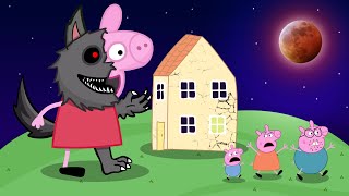 Peppa Pig Sad Story  Peppa Pig turns into a giant werewolf  Peppa Pig Funny Animation [upl. by Arral]