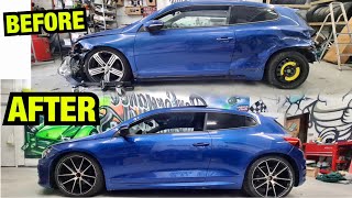 Rebuilding a salvage VW Scirocco R in 10 mins [upl. by Drexler]