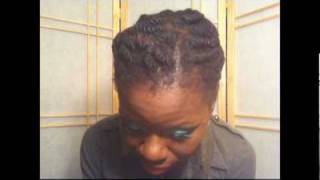 017Sectioned Pinned up Twists on short natural hair [upl. by Klute]