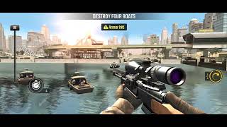 War Sniper Z10 Mission 28 Smoke On The Water Destroy Four Boats [upl. by Charis]