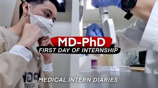 UP med school first day of internship research work MDPhD stuff  medical intern  Philippines [upl. by Anerual]