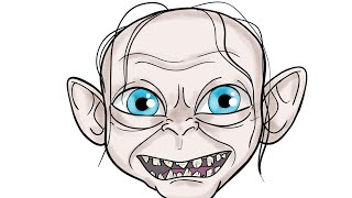 How to Draw Gollum From Lord of The Rings [upl. by Seiter]