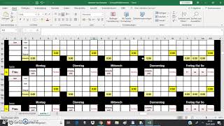 excel wochendienstplan kostenlose vorlage 16 mitarbeiter  schichtplanungssystem [upl. by Esital]