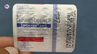 Sporidex 250mg Capsule  Cephalexin Capsule  Sporidex 250 Capsule Uses Benefits Dosage Review [upl. by Carlina872]