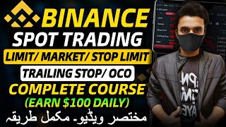 Binance Spot Trading Full Course For Beginners  How To Spot Trade On Binance [upl. by Alemac]