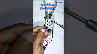 How to make 12 volt DC motor 220 volt AC practical AC voltage DC motor experiment videoshorts [upl. by Eusadnilem163]