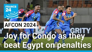 AFCON 2024 Joy for DR Congo as they beat Egypt on penalties to reach quarterfinals • FRANCE 24 [upl. by Rochella]