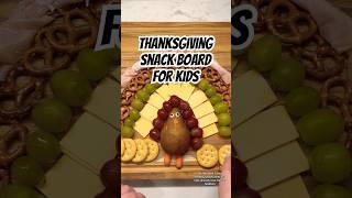 THANKSGIVING TURKEY SNACKBOARD FOR KIDS 🦃thanksgivingsnackboard kidsthanksgivingforkids [upl. by Eltsyek]