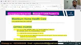 New Perspectives Word 3652021  Module 7 SAM Project 1a Washburn Home Health CareNPWD36520217a [upl. by Kyriako]