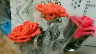 Happy new year Roses gift for bestieloverswife etc 🤗 crochet Roses bouquet [upl. by Ecnar]