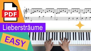 Liszt Liebestraum  Easy Piano Songs for Beginners [upl. by Mcquade111]