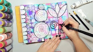 Fun amp Easy Art Journal Page [upl. by Kcorb]