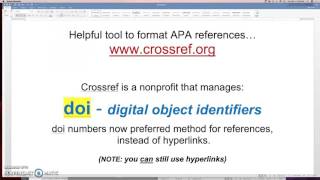 How to Use Crossref [upl. by Esnohpla]