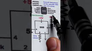 Blue LED Output Pin 3 for 555 LDR Nightlight Circuit short shorts electronics [upl. by Dalpe]