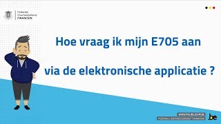 E705 voortaan aanvragen via MyMinfin [upl. by Zurn]