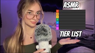 Ultimate ASMR Tier List mouth sounds hand sounds soft spoken popular triggers [upl. by Sirret]