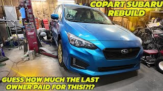 Getting Starting on my 2017 Subaru Impreza Sport Hatchback 5 Speed Manual from Copart [upl. by Ahsikit]