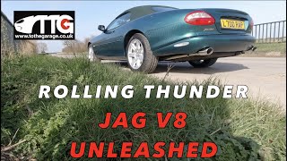 Rolling Thunder Jaguar XK8 recorded on 3 different exhausts Standard Stage 1 amp Stage 2 Adamesh [upl. by Sim518]