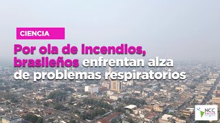 Por ola de incendios brasileños enfrentan alza de problemas respiratorios [upl. by Yticilef452]