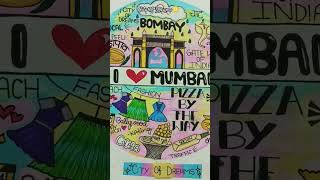 Mumbai City Theme Painting✨youtubeshorts art painting shorts [upl. by Wilcox]