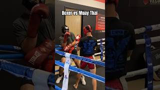 Boxing vs Muay Thai sparring boxing muaythai shortvideo [upl. by Selin]