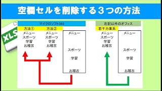 Excel 空欄セルを削除して並び替え 3つの方法 [upl. by Nnoj]