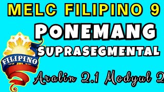 PONEMANG SUPRASEGMENTAL  Filipino 9 Lessons and Tutorials [upl. by Mide]