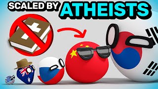 COUNTRIES SCALED BY ATHEISTS  Countryballs Animation [upl. by Eeroc574]