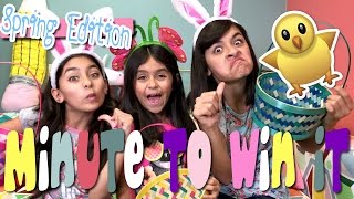 Minute To Win It  Spring Edition  CHALLENGES  GEM Sisters [upl. by Intyrb]