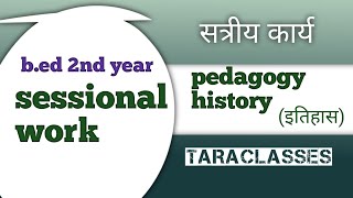 How to do bed sessional work  सत्रीय कार्य bed 2nd year  pedagogy history [upl. by Ecidnarb]