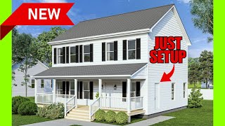 2 story quotNEWLY DESIGNEDquot modular home w 4 beds amp 25 baths Prefab House Tour [upl. by Ylrebmic273]