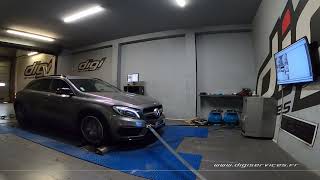 Mercedes GLA 45 AMG 360cv AUTO Reprogrammation Moteur  392cv Digiservices Paris 77 Dyno [upl. by Htaras]