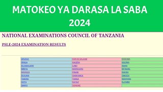 Matokeo Darasa la SABA 2024 haya hapa [upl. by Gian]