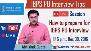 Live session  IBPS PO interview tips [upl. by Macy]