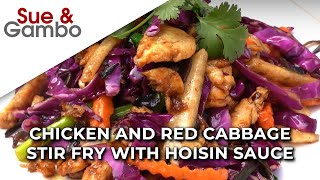 Chicken and Red Cabbage Stir Fry with Hoisin Sauce [upl. by Simson]