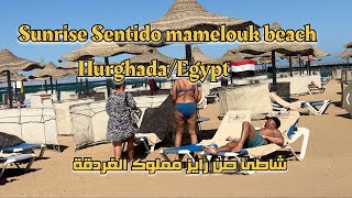 Sunrise Sentido Mamlouk palace resort beach tour hurghadaegypt🇪🇬شاطئ فندق صن رايز مملوك الغردقه [upl. by Klehm548]