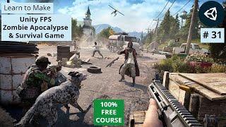 Unity Zombie Wave System  Sniper Game  FPS Zombie Apocalypse Survival Game Development Tutorial [upl. by Ennoira]