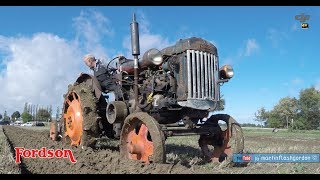 Vintage Tractor plowing  Fordson [upl. by Silvestro]