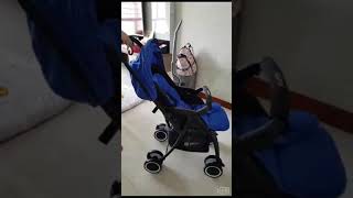 prego One Hand Lite Stroller Open And Closing Demo [upl. by Nwahshar]