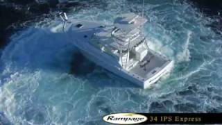 Rampage Yachts 34 IPS Express Sportfishing Mode [upl. by Modie704]