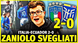 ZANIOLO DATTI UNA SVEGLIATA ITALIAECUADOR 20 OGGI BENE E PELLEGRINI IL MIGLIORE [upl. by Sumaes]