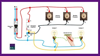Comment Brancher Et Installer Un Telerupteur Avec Bouton Poussoir [upl. by Devitt]