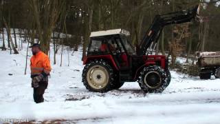 Zetor 7245 beim Holz laden fürs Sägewerk [upl. by Mij]