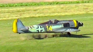 PROP STRIKE  Lowest Low Pass FW190 Rc Plane Crash [upl. by Ahseikan]