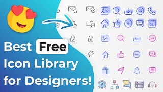 Best Free Icon Set Packs for Designers  Icon Libraries for Web UI Design [upl. by Othello481]